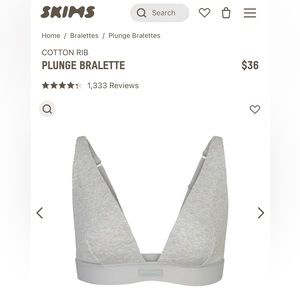 2 skims plunge bralettes size medium